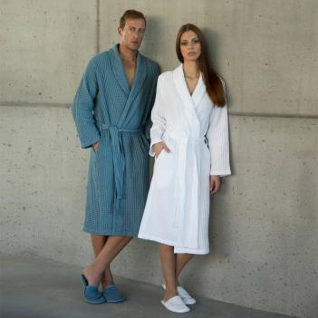 Халат вафельный Поусада M от Abyss & Habidecor (Абисс и Хабидекор) 711 Taupe - Коричневый 100% хлопок египетский премиум