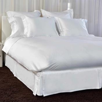Luxury Bedding элитное постельное белье -Пододеяльник элитный сатин 300 ТС Италия 155х200 Раффаэлло Raffaello Signoria 100% длинноволокнистый хлопок - Белый