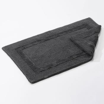 Коврик пушистый  плотный махровый 50х80 Реверс (Reversible) 997 Volcan - Антрацит от Abyss & Habidecor ( Абисс Хабидекор )