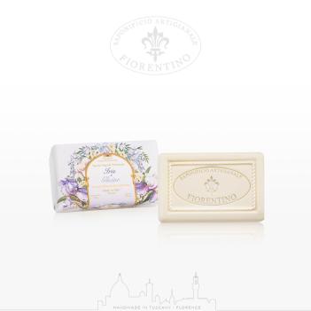 Мыло растительное ручной работы 250 гр. в бумаге Ирис и Глициния Saponificio Artigianale Fiorentino (SAF) 
