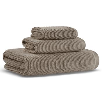 Салфетка рифленая для рук и лица 50х90 Slim Ribbed от Lappartement (Лапартмент) - Cable Stone Серо-Коричневый Турция