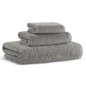 Полотенце банное рифленое 70х140 Slim Ribbed от Lappartement (Лапартмент) - Carbone Серый металлик Турция