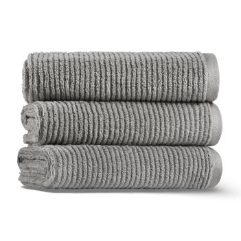 Полотенце в рубчик 70х140 Slim Ribbed от Lappartement (Лапартмент) - Carbone Серый металлик Турция