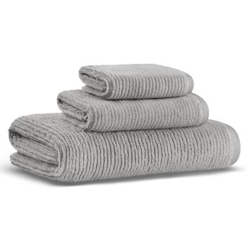 Полотенце банное рифленое 70х140 Slim Ribbed от Lappartement (Лапартмент) - Fog Светлоо-серый  Турция