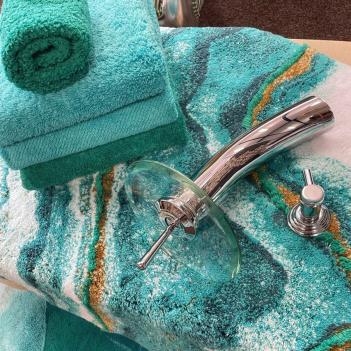 Полотенце элитное 100% египетский хлопок 55x100 Супер Пил Super Pile от Abyss Habidecor (Абисс Хабидекор) 370 - Ярко-бирюзовый