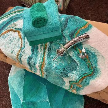 Полотенце премиум класс 100% египетский хлопок 55x100 Супер Пил Super Pile от Abyss Habidecor (Абисс Хабидекор) 370 - Ярко-бирюзовый