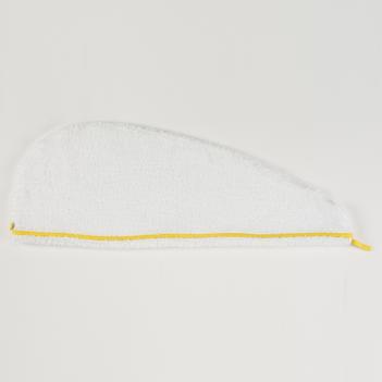 Полотенце для волос с пуговицей махровое премиум 68х25 Surf Hair Towel 830 - Белый / Желтый Abyss Habidecor