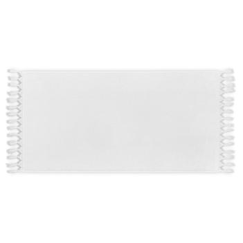 Полотенце элитное льняное для бани / сауны / хамам с бахромой 100х180 Tierra Linen - Белое