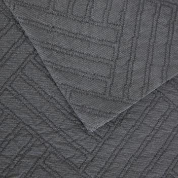 Покрывало из хлопка геометрия 150x200 Tilt букле - Черное от Клэр Батист