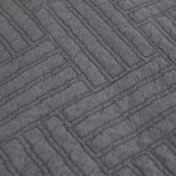 Покрывало из хлопка геометрия прямоугольники 150x200 Tilt букле - Черное от Клэр Батист