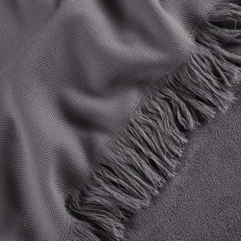 Полотенце пештемаль турецкая для пляжа, бассейна и яхты 100х180 Topkapi Pestemal - Темно-серая