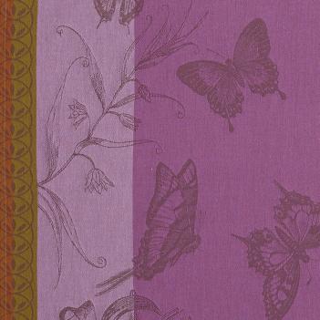 Полотенце для посуды 60х80 Jardin des Papillons - Фиолетовое от Le Jacquard Francais (Жаккард Франсе) премиум хлопок 100%