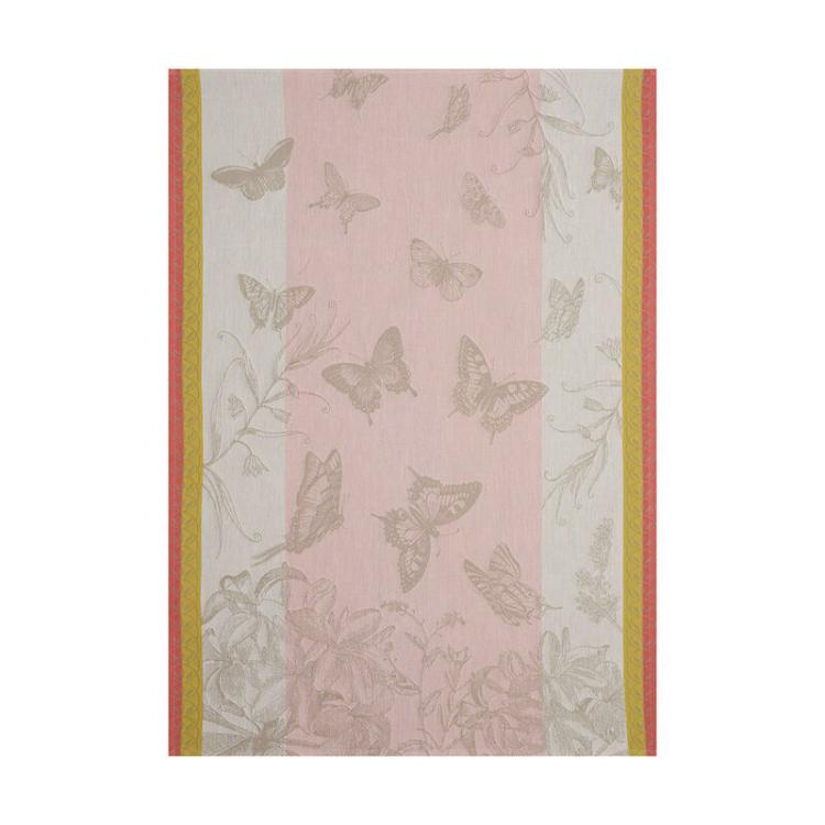 Полотенце для посуды 60х80 Jardin des Papillons - Розовый от Le Jacquard Francais (Жаккард Франсе)