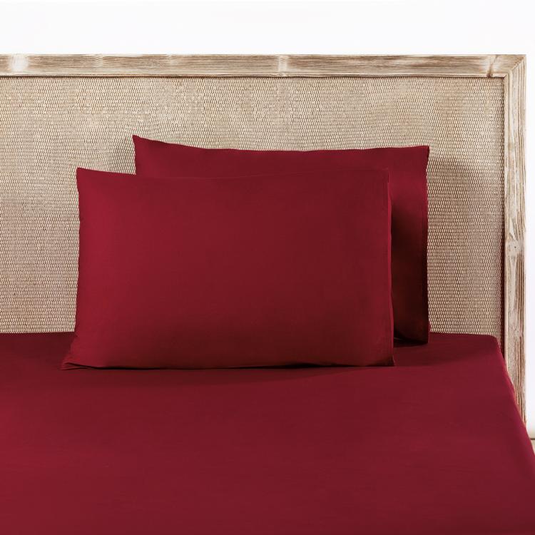 Наволочки из перкаля комплект (50х70 - 2 шт.) Percale - Бордовые
